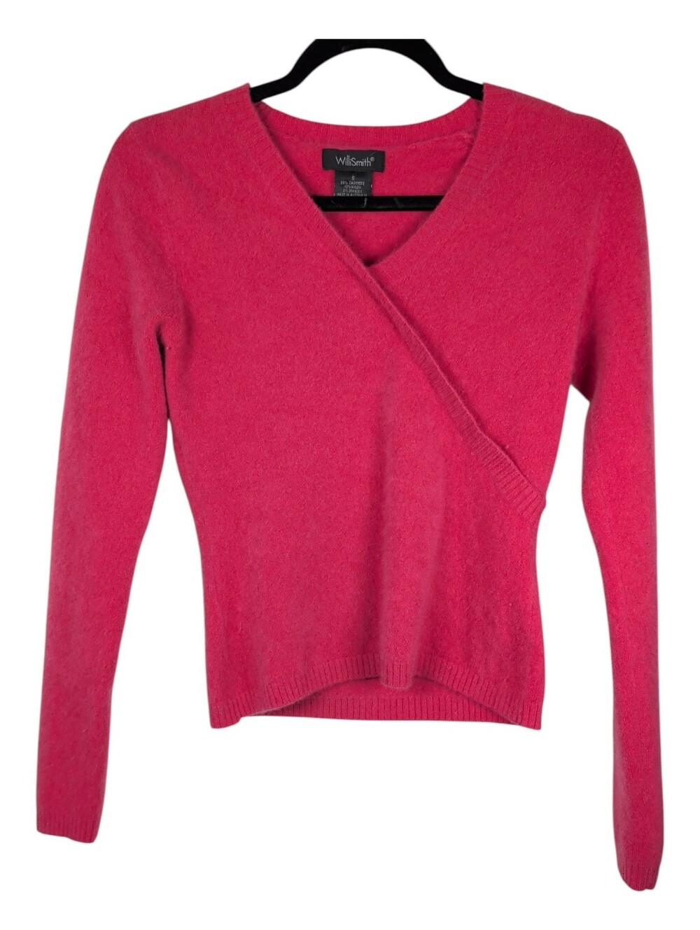 Willi Smith Pink Wrap V‑Neck Women's Sweater